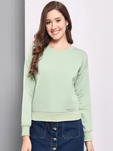 Funday Fashion Round Neck Long Sleeves Fleece Sweatshirt
