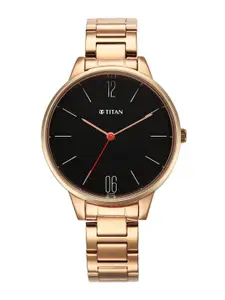 Titan Women Dial & Stainless Steel Bracelet Style Straps Analogue Watch 2648WM05