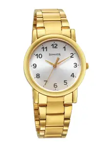 Sonata Classique Collection Men Stainless Steel Bracelet Style Analogue Watch 7987YM11W