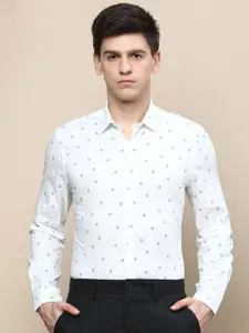 INVICTUS Slim Fit Micro Ditsy Printed Cotton Formal Shirt
