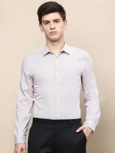 INVICTUS Standard Slim Fit Micro Ditsy Spread Collar Cotton Formal Shirt