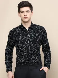 INVICTUS Standard Slim Fit Micro Ditsy Printed Cotton Formal Shirt