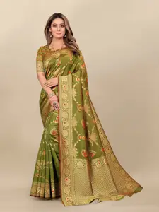 Hinayat Fashion Woven Design Zari Detailed Banarasi Saree