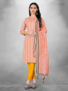 APNISHA Striped Woven Design Unstitched Dress Material