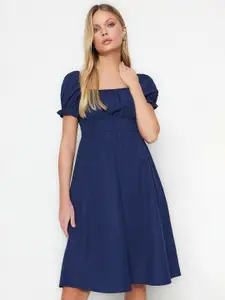 Trendyol Puff Sleeve Fit & Flare Dress