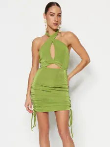 Trendyol Halter Neck Cut Out Bodycon Mini Dress