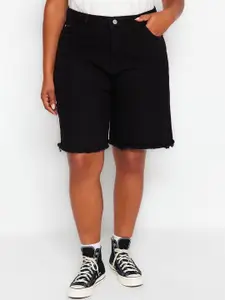 Trendyol Women Mid-Rise Denim Shorts