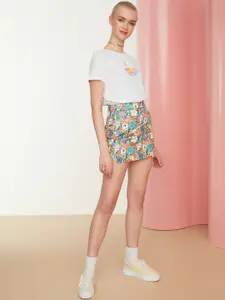 Trendyol Floral Printed Pencil Mini Skirt