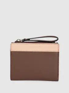 Fastrack Women Solid PU Two Fold Wallet With Minimal Colourblocked Detail