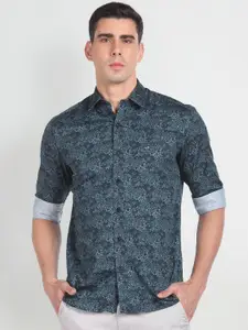 Arrow Sport Slim Fit Floral Printed Pure Cotton Casual Shirt