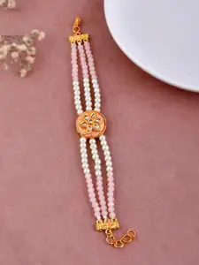 Silvermerc Designs Gold-Plated Pearls Wraparound Bracelet
