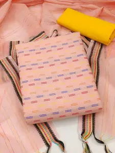 APNISHA Geometric Woven Design Unstitched Dress Material