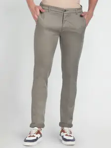 Arrow Sport Men Slim Fit Low-Rise Cotton Trousers