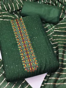 MANVAA Ethnic Motifs Sequinned Embroidered Unstitched Dress Material