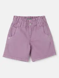 United Colors of Benetton Girls Mid-Rise Regular Shorts