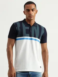 United Colors of Benetton Colourblocked Polo Collar Cotton T-shirt