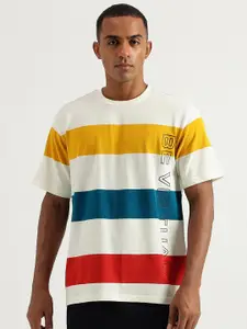 United Colors of Benetton Colourblocked Round Neck Cotton T-shirt