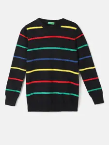 United Colors of Benetton Boys Striped Cotton Pullover Sweater