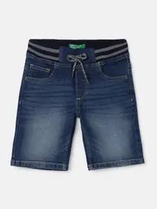 United Colors of Benetton Boys Mid-Rise Denim Shorts