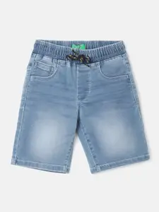 United Colors of Benetton Boys Washed Mid-Rise Denim Shorts