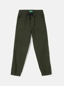 United Colors of Benetton Boys Mid Rise Cotton Joggers