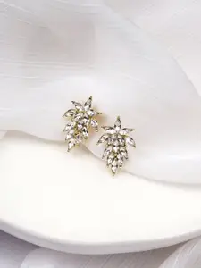 BEWITCHED Gold-Plated Contemporary Studs Earrings