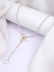 BEWITCHED Gold-Plated Artificial Beads Necklace