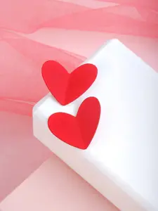 BEWITCHED Heart Shaped Studs Earrings