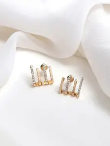 BEWITCHED Gold-Plated Contemporary Studs Earrings