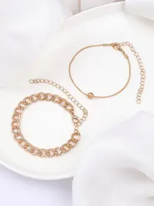 BEWITCHED Set Of 2 Gold-Plated Anklets