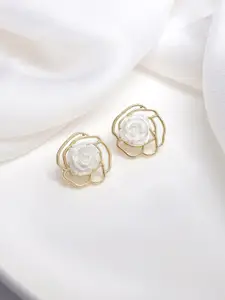 BEWITCHED Gold-Plated Contemporary Studs Earrings