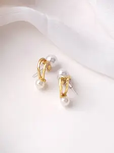 BEWITCHED Gold-Plated Circular Studs Earrings