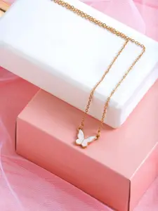 BEWITCHED Gold-Plated Butterfly Pendant Necklace