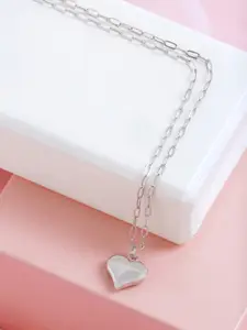 BEWITCHED Silver-Plated Heart Necklace