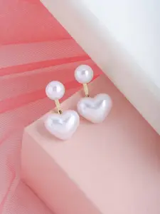 BEWITCHED Gold-Plated Heart Shaped Drop Earrings