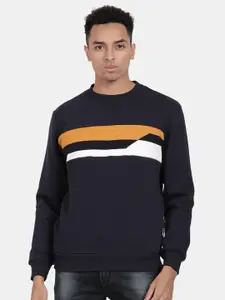 t-base Striped Round Neck Pullover Sweatshirt