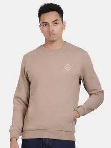 t-base Round Neck Long Sleeves Ribbed Cotton Sweatshirt