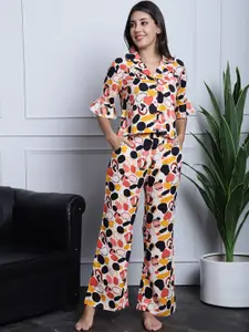 Claura Abstract Printed Night Suit