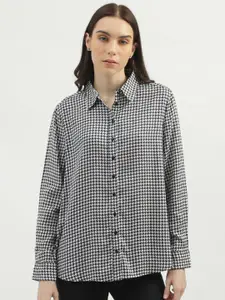 United Colors of Benetton Houndstooth Printed Casual Shirt