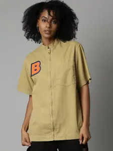 Breakbounce Classic Graphic Printed Opaque Cotton Casual Shirt