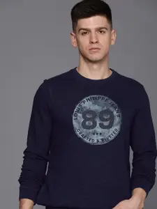 Louis Philippe Jeans Pure Cotton Brand Logo Printed Sweatshirt