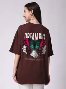 The Label Bar Graphic Printed Cotton Oversized T-shirt
