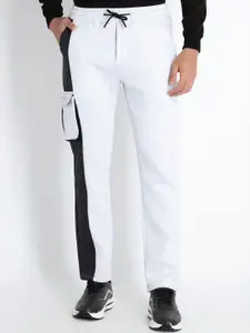 Status Quo Men Colorblocked Cotton Track Pants