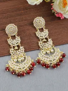 Crunchy Fashion Gold-Plated Contemporary Drop Earrings