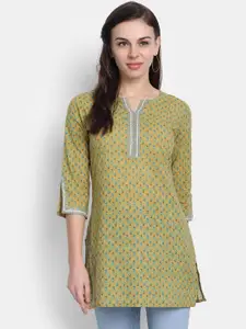 SUTI Ethnic Motifs Printed Pure Cotton Straight Kurta