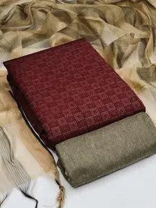 APNISHA Checked Unstitched Dress Material