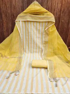 APNISHA Striped Woven Design Unstitched Dress Material