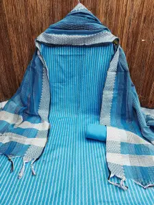 APNISHA Striped Unstitched Dress Material