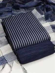 APNISHA Striped Woven Design Unstitched Dress Material