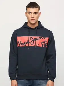 Pepe Jeans Typography Printed Hooded Cotton Pullover